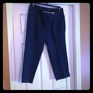 Talbots size 14 Navy Blue Crop pants
